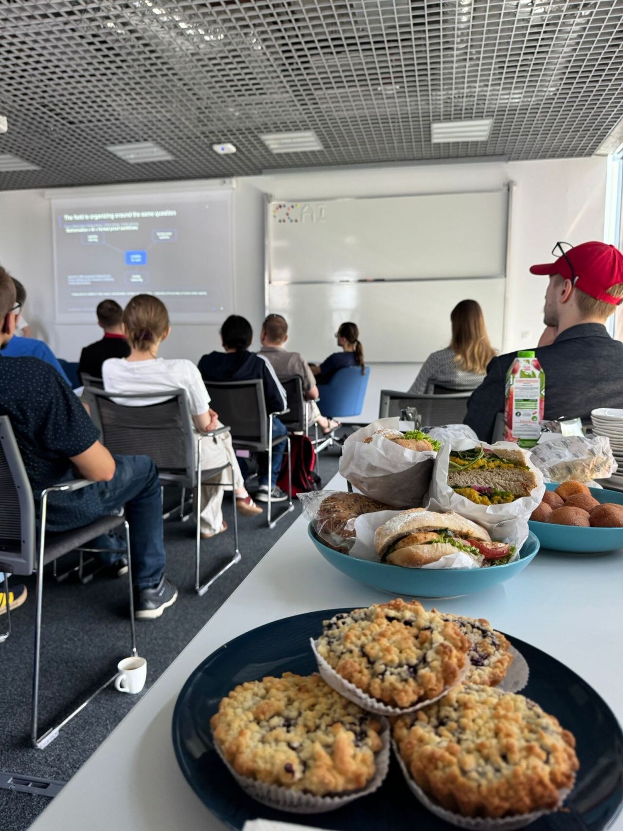 The seminar room at Rektorska 4 during the AI for Science session