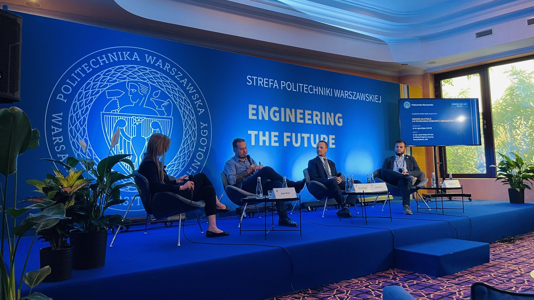 Agata M. Wijata and her guests on the Engineering the Future stage