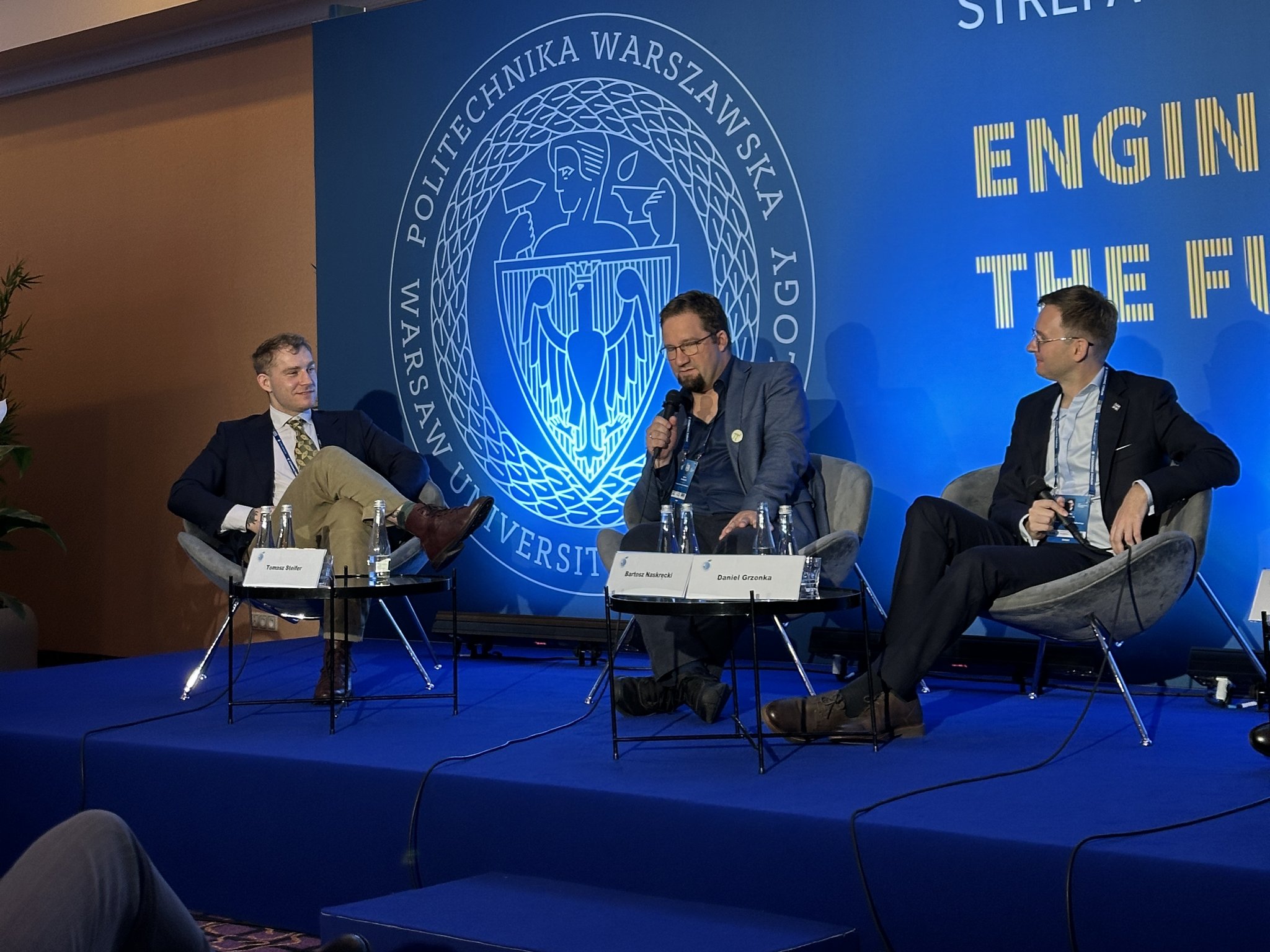 Tomasz Steifer and Bartosz Naskręcki during the panel on AI agents